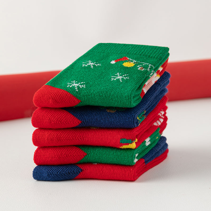 High Quality 5 in 1 Christmas Socks