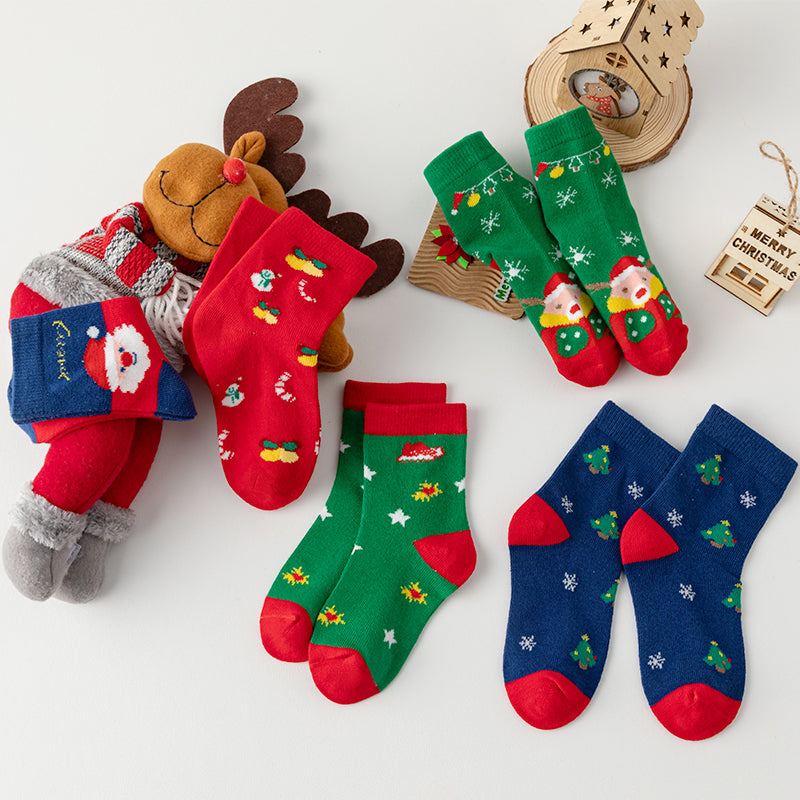 High Quality 5 in 1 Christmas Socks