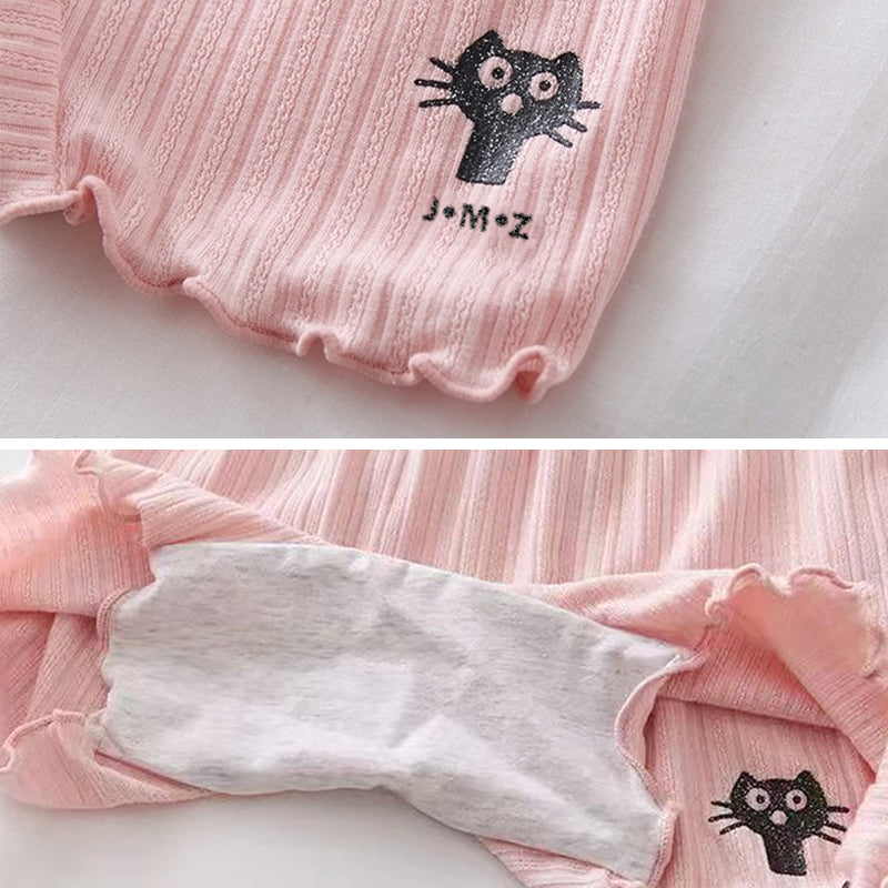 Kids Summer Shorts Lace Safety Pants Leggings Solid Pants Cotton Short Pants for Girls 2-12Y