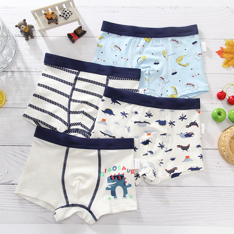 Kids Underwear 4in1 Boxer Brief Cotton for Boy 1-13Y
