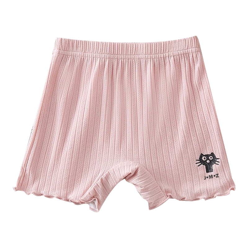 Kids Summer Shorts Lace Safety Pants Leggings Solid Pants Cotton Short Pants for Girls 2-12Y