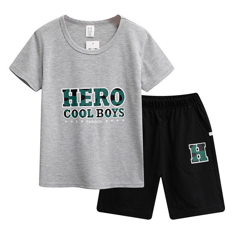 Kids Cotton Sports Shirt & Pants Set Basketball Set Terno Set for Boys 5-10Y