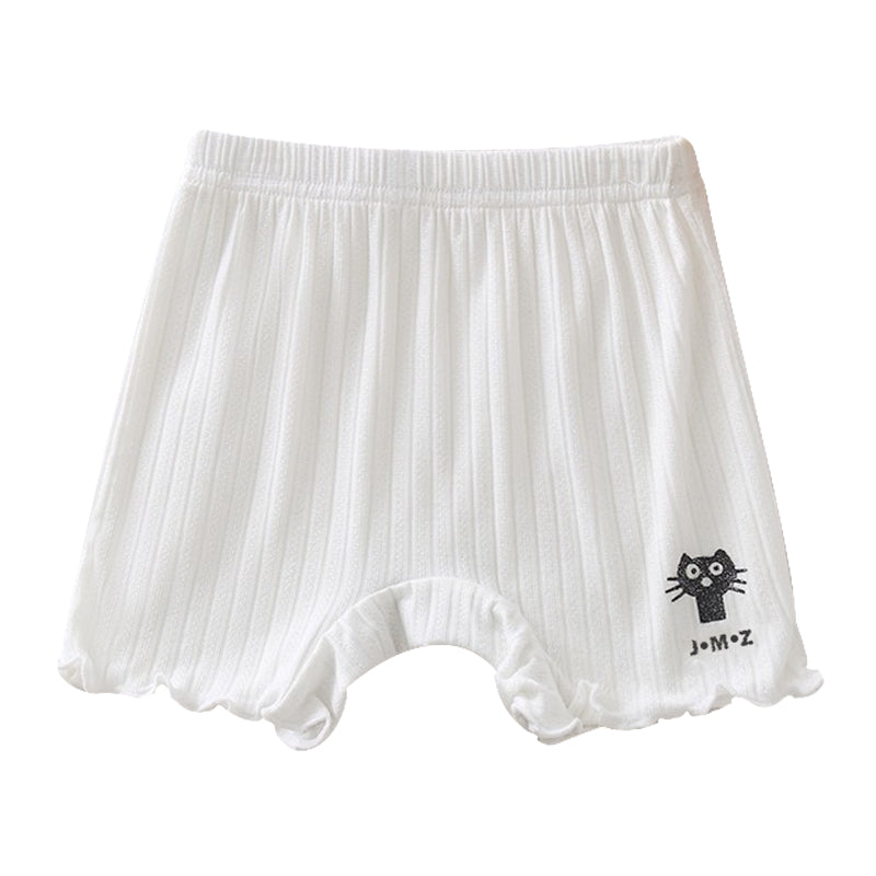 Kids Summer Shorts Lace Safety Pants Leggings Solid Pants Cotton Short Pants for Girls 2-12Y