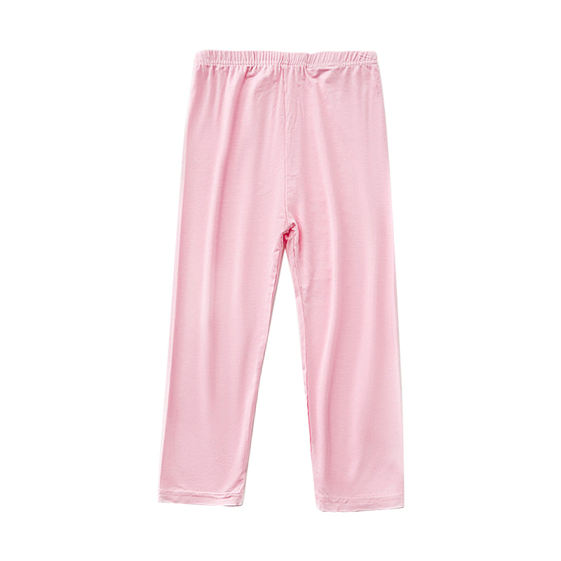 Kids Spring/Summer Bottoms that Go With Everything Leggings Leisure Home Pants for Girls 3-8Y