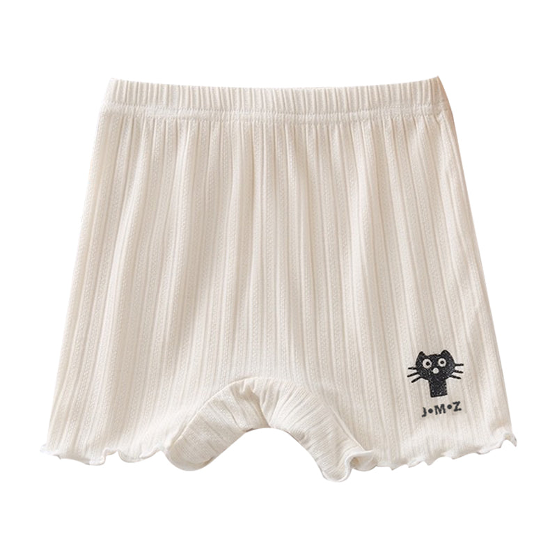 Kids Summer Shorts Lace Safety Pants Leggings Solid Pants Cotton Short Pants for Girls 2-12Y