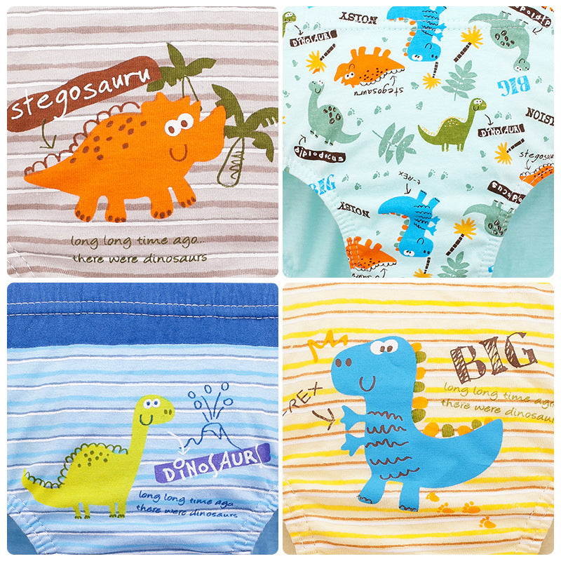 5 in 1 Dino Set Briefs for Boys 1 to 13 YO