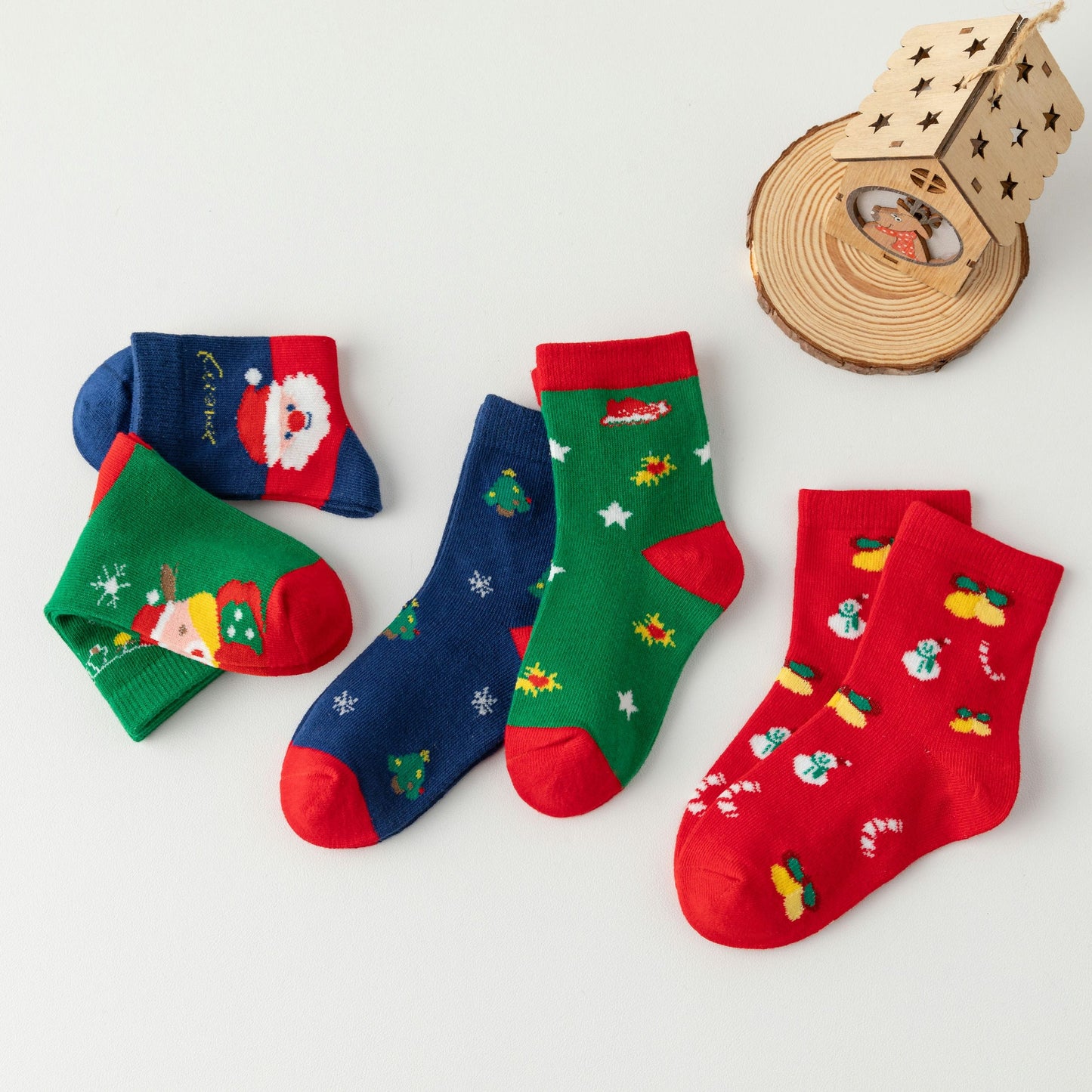 High Quality 5 in 1 Christmas Socks