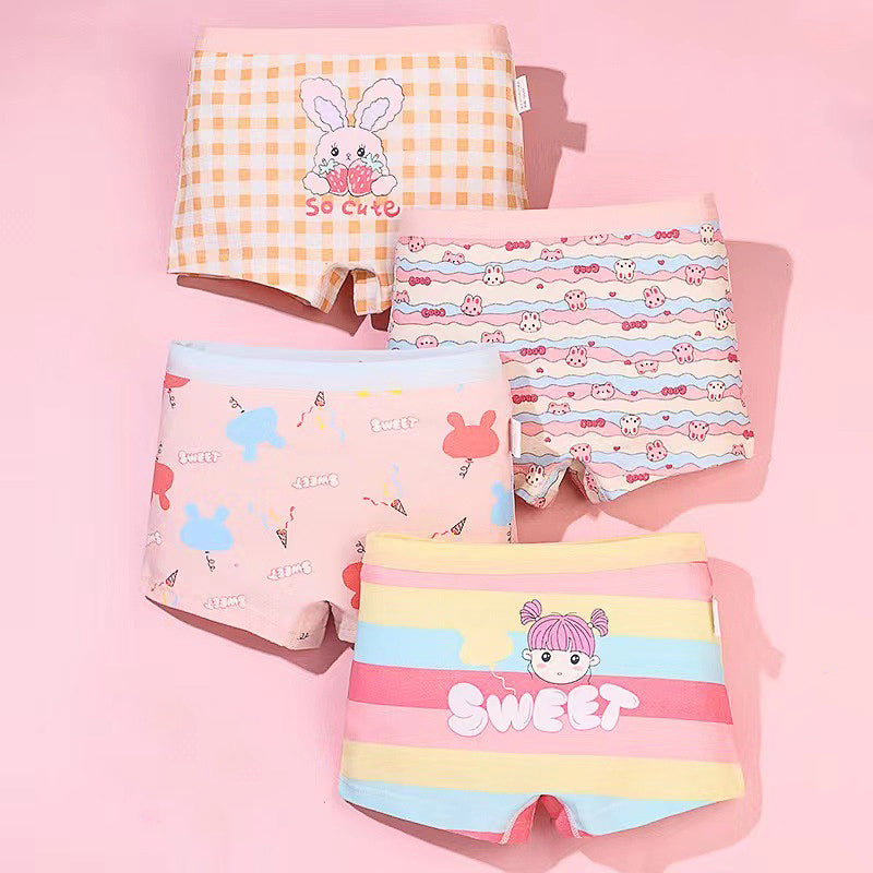 4 in 1 Cotton Panty Short for Girls 1-14 Y