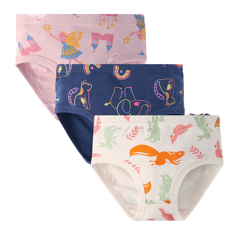 3 in 1 Brief Mix Design Cotton for Boys 1-9 Y