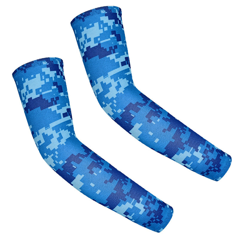 Kids Sports Arm Sleeve Digital Camouflage Design Baseball Football Basketball for Boy Girl 3-12Y