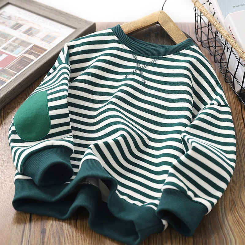 Kids Sweatshirts Long Sleeve Outerwear Warm Korean Casual Style Pullover Tops for Boy Girl 4-11Y