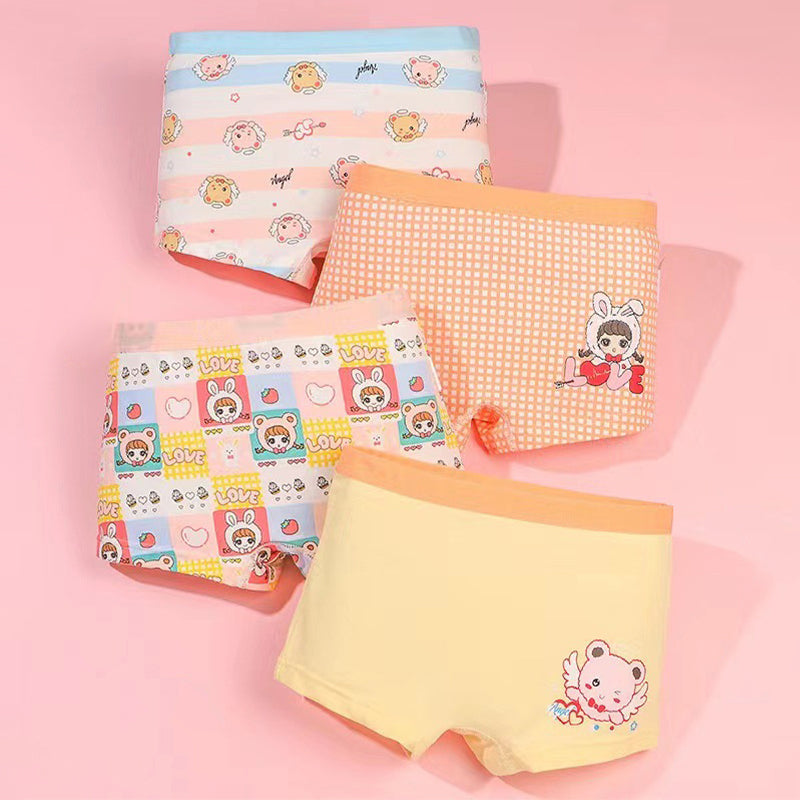 4 in 1 Cotton Panty Short for Girls 1-14 Y