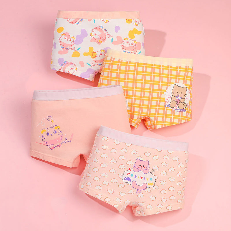 4 in 1 Cotton Panty Short for Girls 1-14 Y