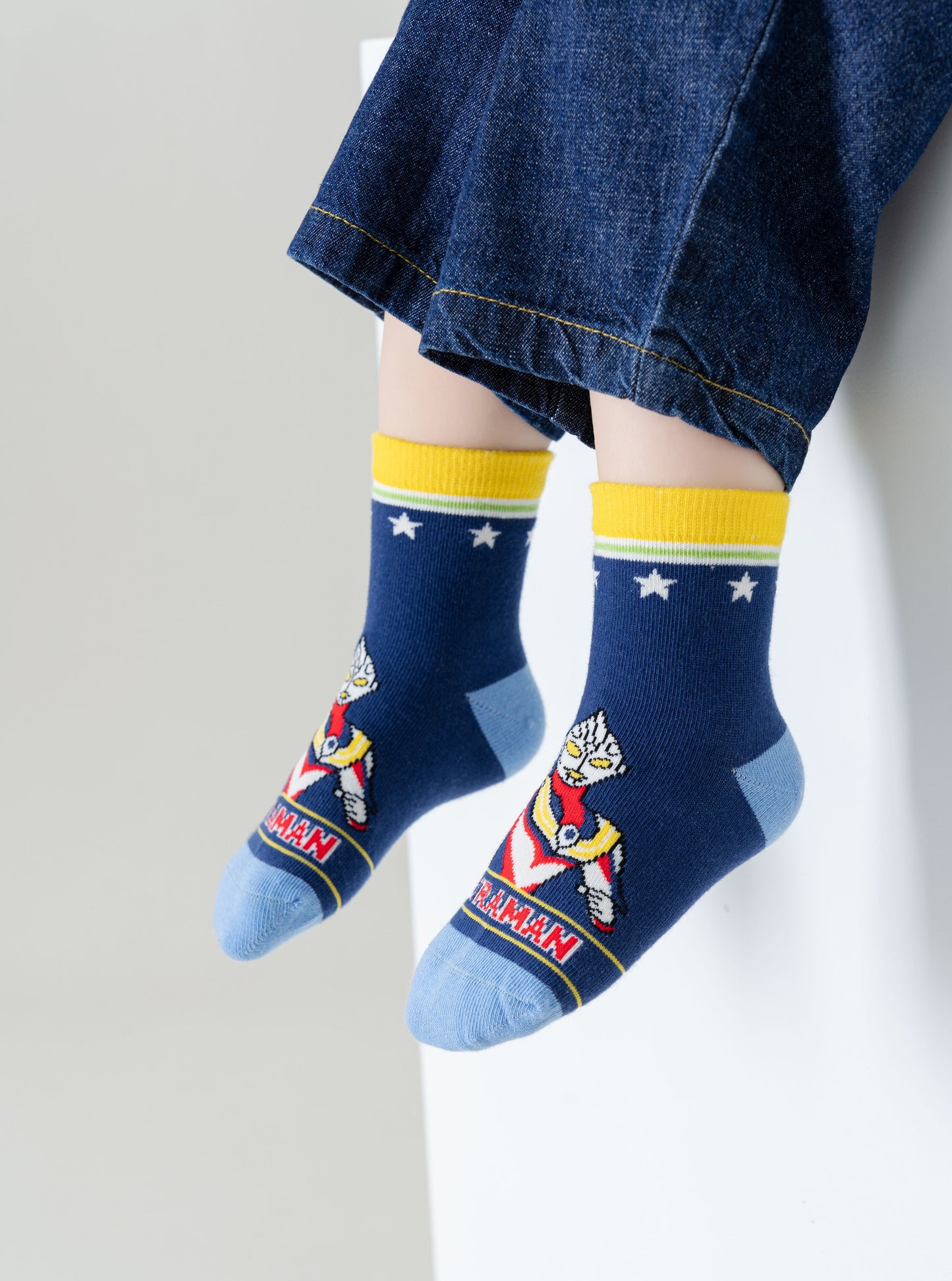 Kids Socks 5in1 High Quality Cotton Ultraman Superman Cartoon Fashion Socks for Boy Girl 1-12Y