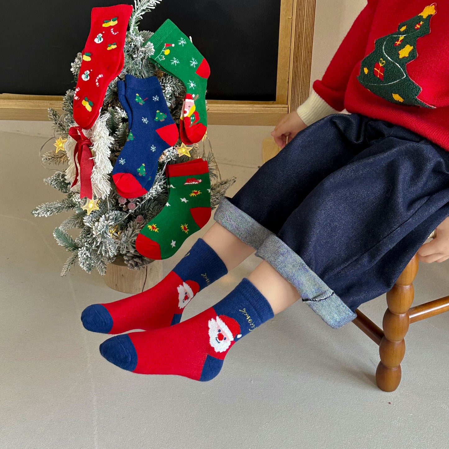 High Quality 5 in 1 Christmas Socks
