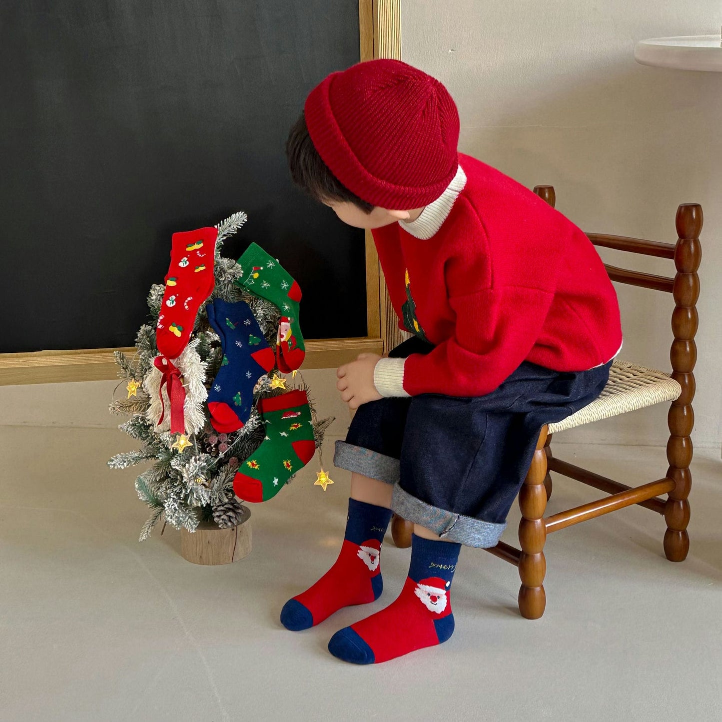High Quality 5 in 1 Christmas Socks
