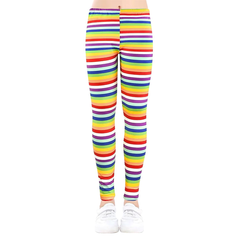 Kids Leggings Skinny Colorful Flower Design for Girl 3-10Y