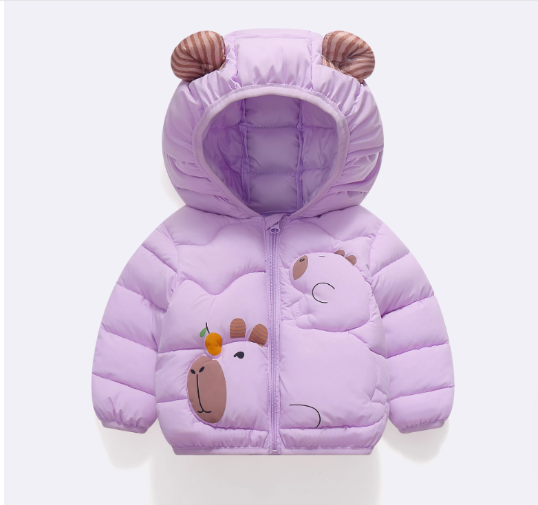 Kids Cow Puffer Jacket
