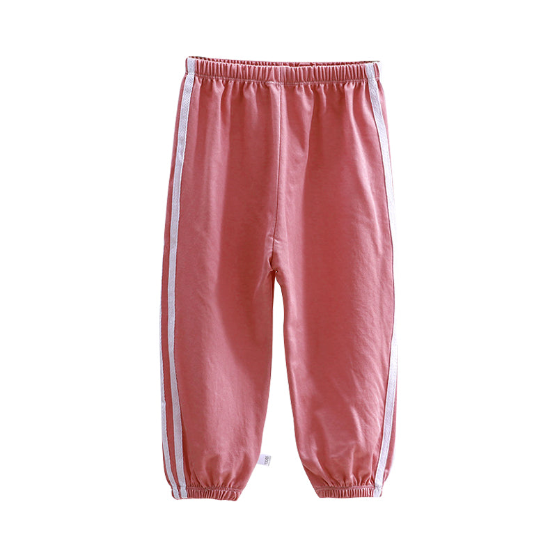 Kids Sports Pants Breathable Stretchable Long Pants Jogging Pants Cotton for Girls 3-12Y