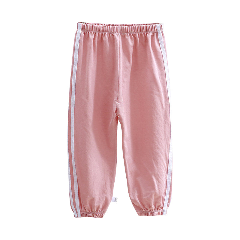 Kids Sports Pants Breathable Stretchable Long Pants Jogging Pants Cotton for Girls 3-12Y