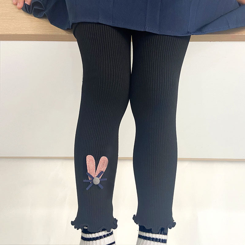 Cute Leggings with Rabbit Logo Design