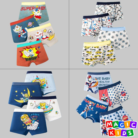 4 in 1 Boxer Shorts Ultraman Design for Boy 3-13Y