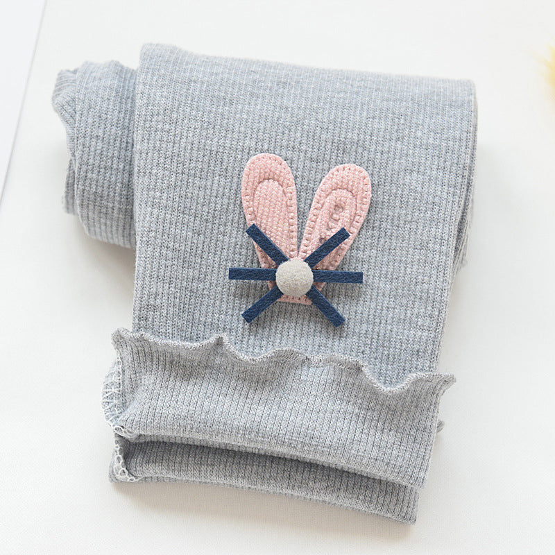 Cute Leggings with Rabbit Logo Design