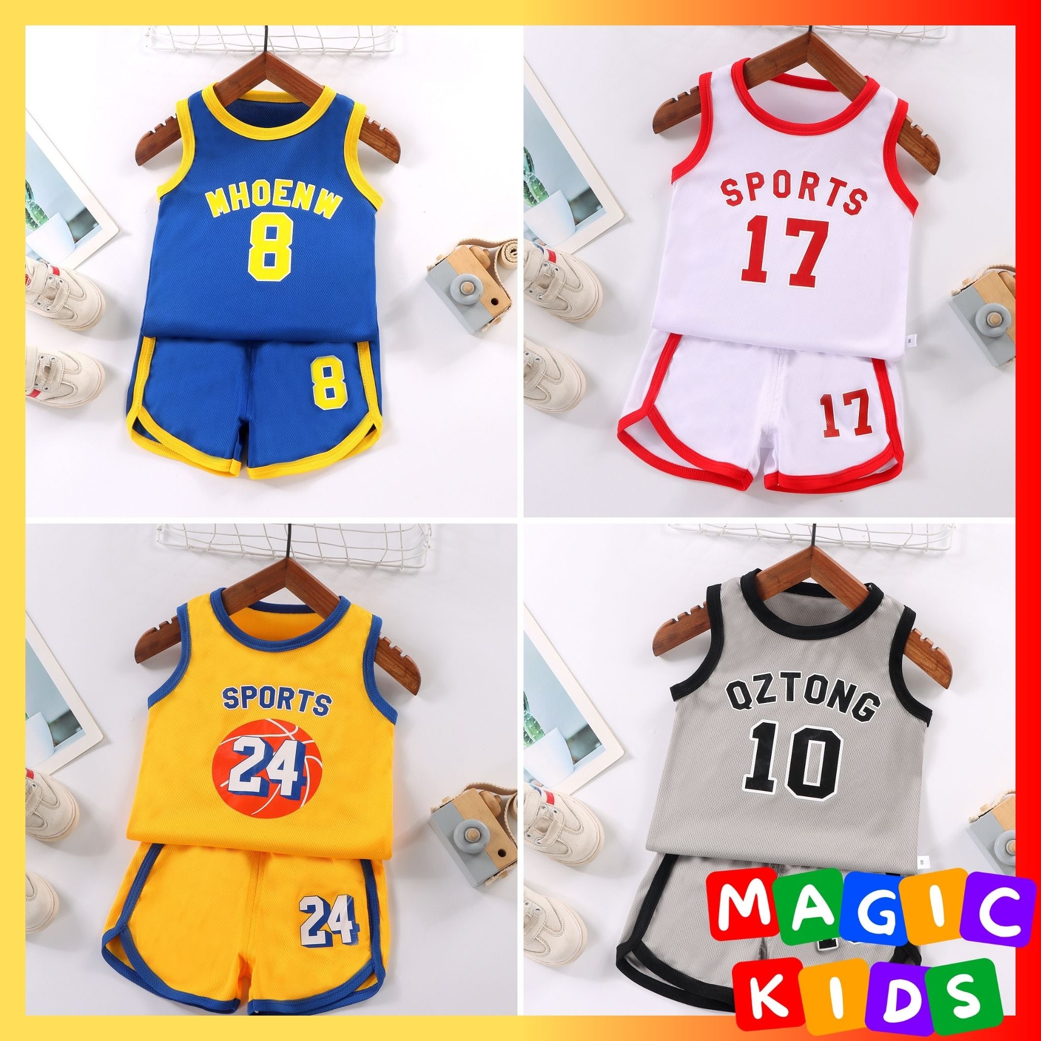 Kids Jersey Terno Basketball Jersey Outdoor Running Basketball Training for Boy Girl 1-9Y
