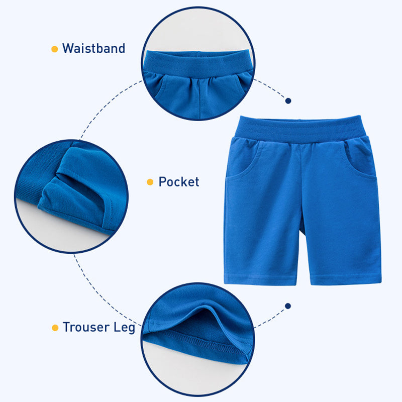 Kids Pants Summer Breathable Cotton Beach Sports Pants Plain Pants Baby Clothing for Boys 1-9Y