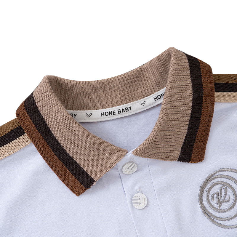 Kids Clothes Sets Cotton Sleeve Polo T-shirt + Shorts Children Casual Outfits Clothing for Boys 1-7Y