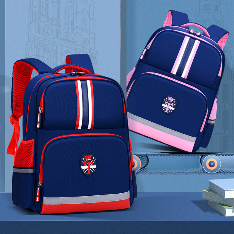 Kids Backpack Stripe Design Minimal Print School Bag for Student
