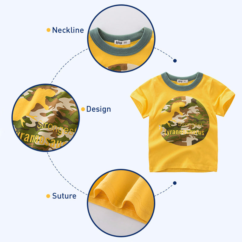 Dinosaur Themed T shirt for Boys 1-10Y