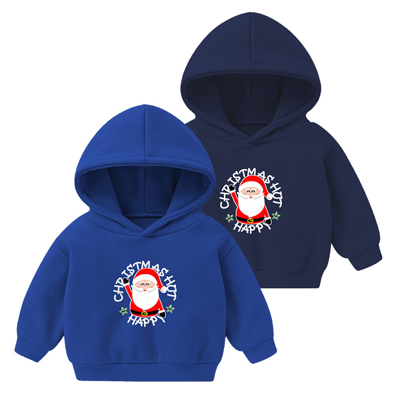 Kids Christmas Hoodie Santa Claus Design for Boy Girl 2-7Y