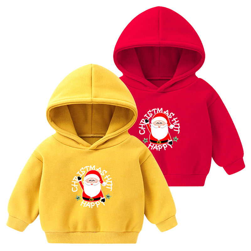 Kids Christmas Hoodie Santa Claus Design for Boy Girl 2-7Y