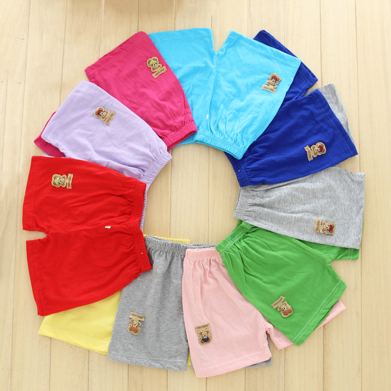 Kids Random Pants Fashion Summer Beach Shorts Simple Breathable Cotton Solid for Boys Girls 0.5-6Y