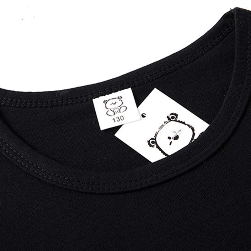 Black & White Long Sleeve for Boys Girls 3-10 Y