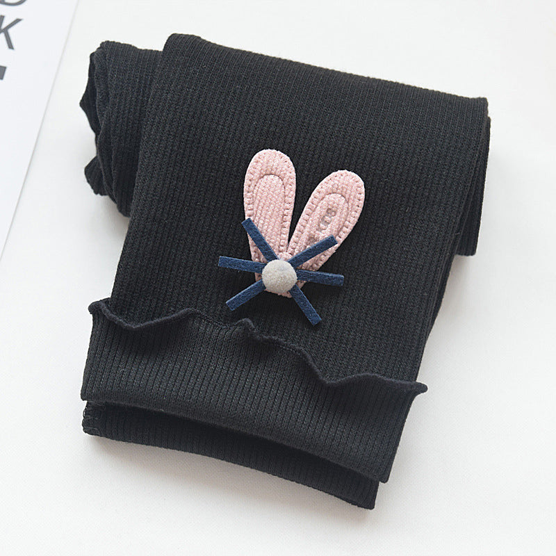 Cute Leggings with Rabbit Logo Design
