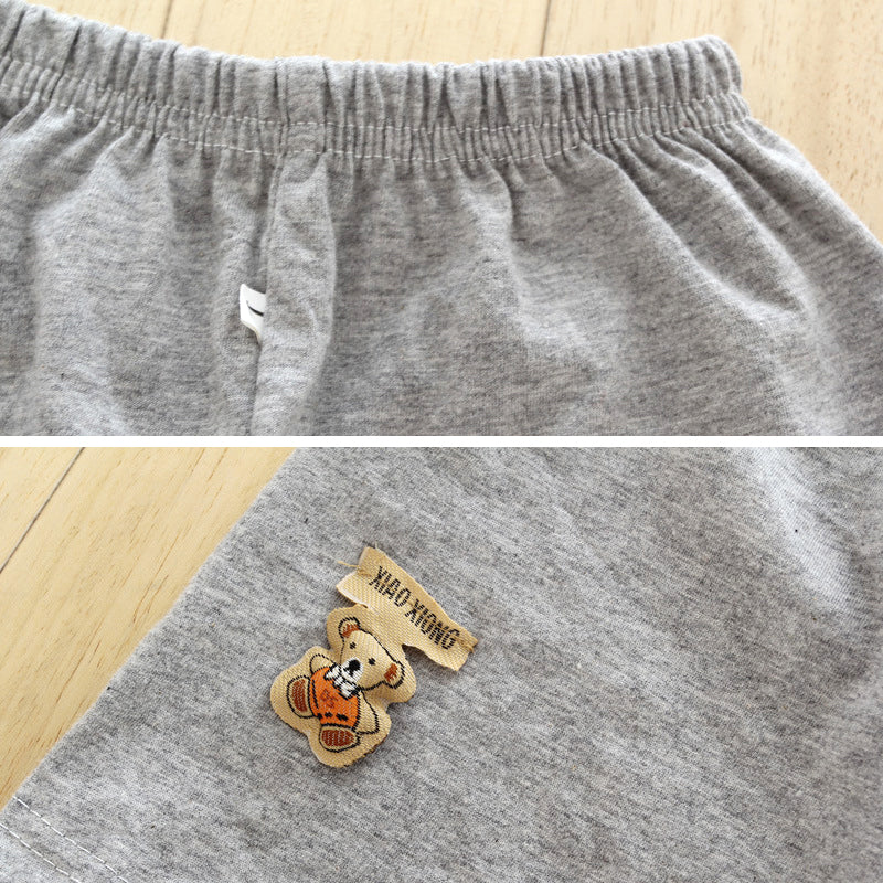 Kids Random Pants Fashion Summer Beach Shorts Simple Breathable Cotton Solid for Boys Girls 0.5-6Y
