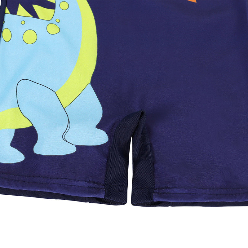 Kids One Piece Kids Swimwear Cartoon Sunscreen Swimsuit for Boys 3-10Y