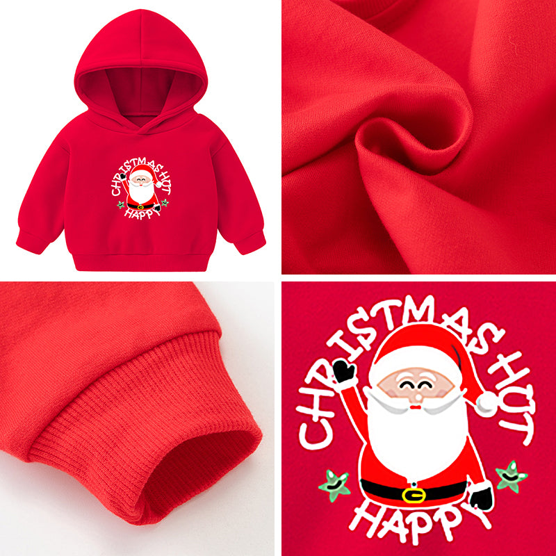 Kids Christmas Hoodie Santa Claus Design for Boy Girl 2-7Y