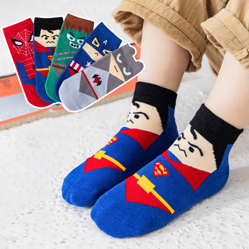 5 in 1 Kids Cotton Socks for Girls and Boys  1-12 Y