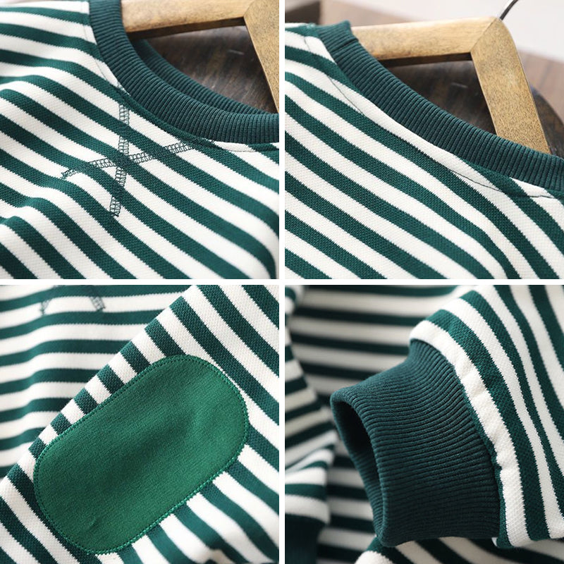 Kids Sweatshirts Long Sleeve Outerwear Warm Korean Casual Style Pullover Tops for Boy Girl 4-11Y
