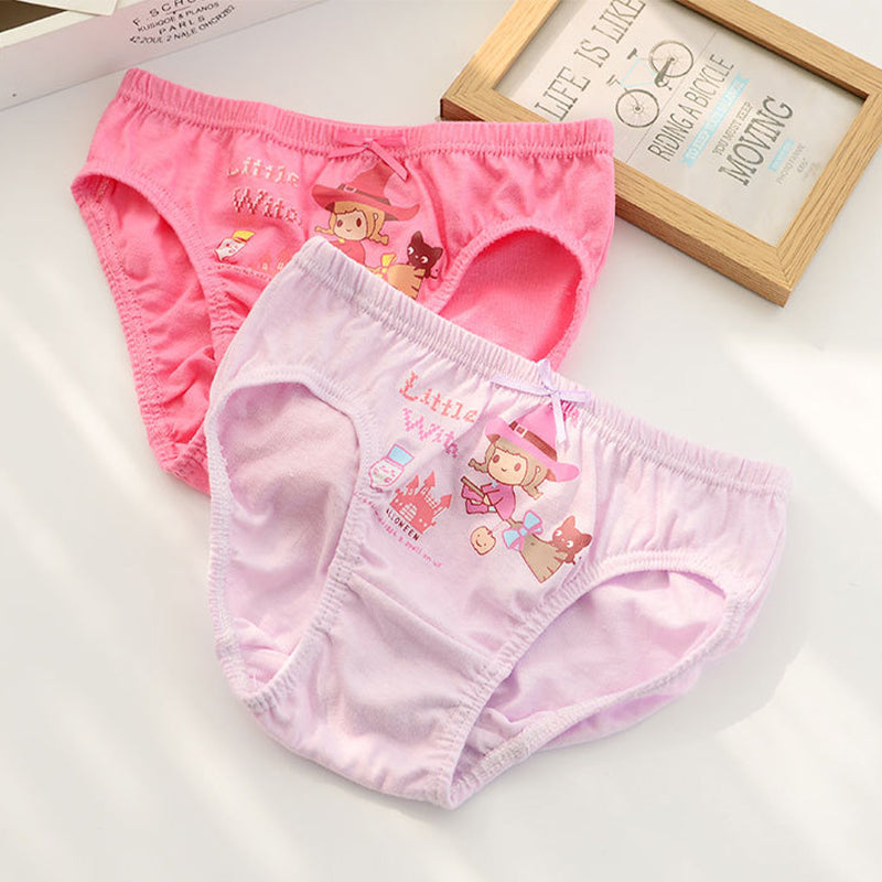 5 in 1 Pack Underwear Princess Panties Cotton Soft Cute Design for Girls 2-13 Y Kids