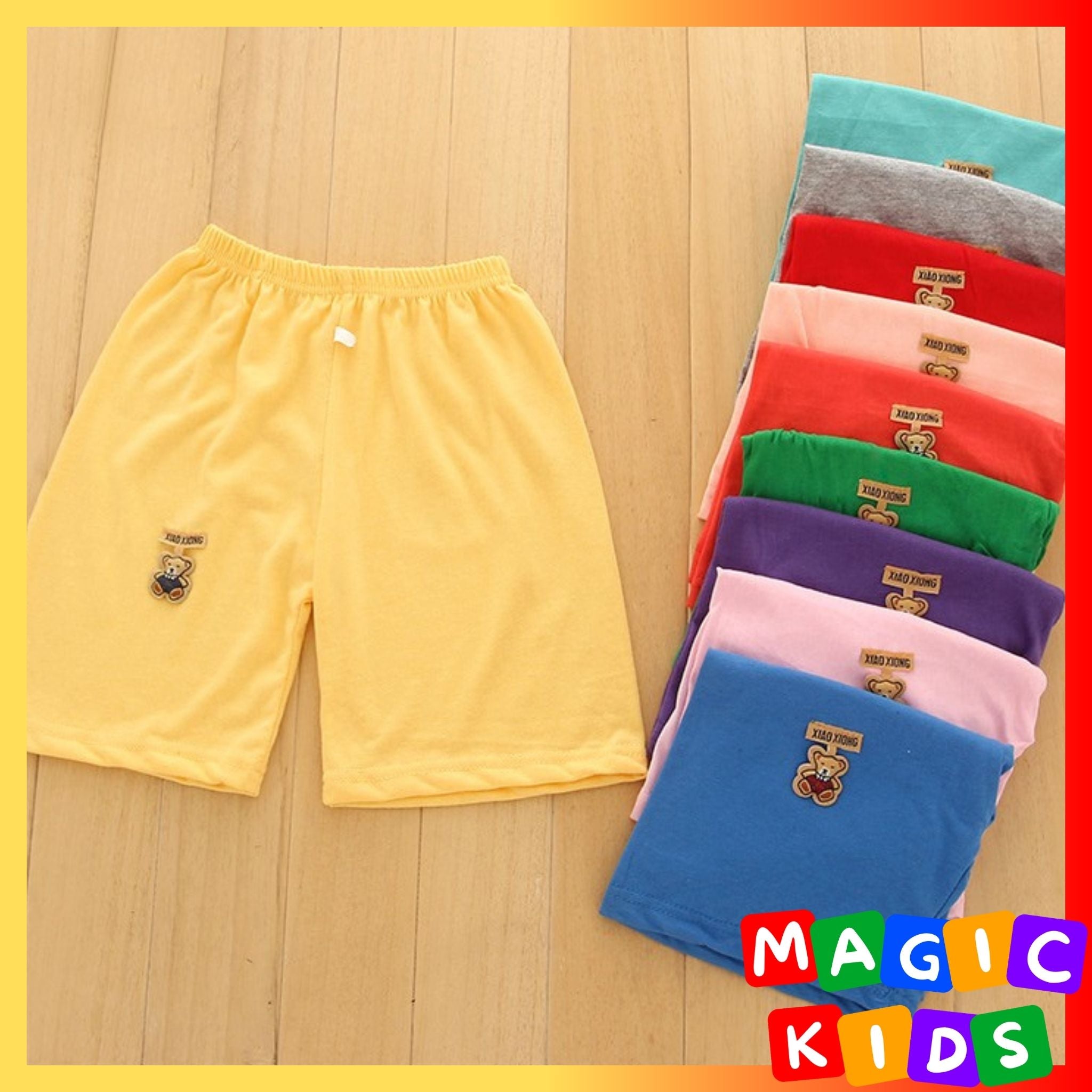 Kids Random Pants Fashion Summer Beach Shorts Simple Breathable Cotton Solid for Boys Girls 0.5-6Y