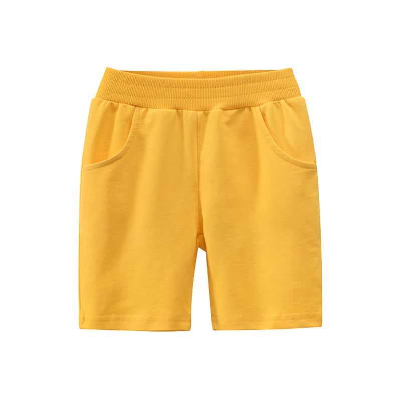 Kids Pants Summer Breathable Cotton Beach Sports Pants Plain Pants Baby Clothing for Boys 1-9Y