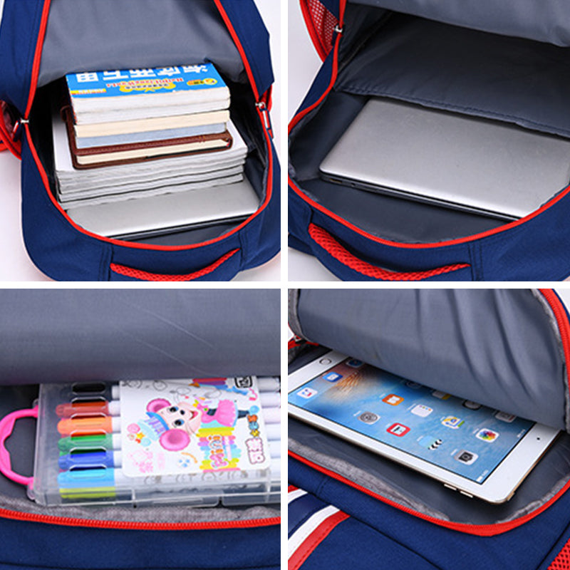 Kids Backpack Stripe Design Minimal Print School Bag for Student
