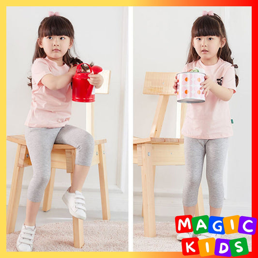 Kids Spring/Summer Bottoms that Go With Everything Leggings Leisure Home Pants for Girls 3-8Y