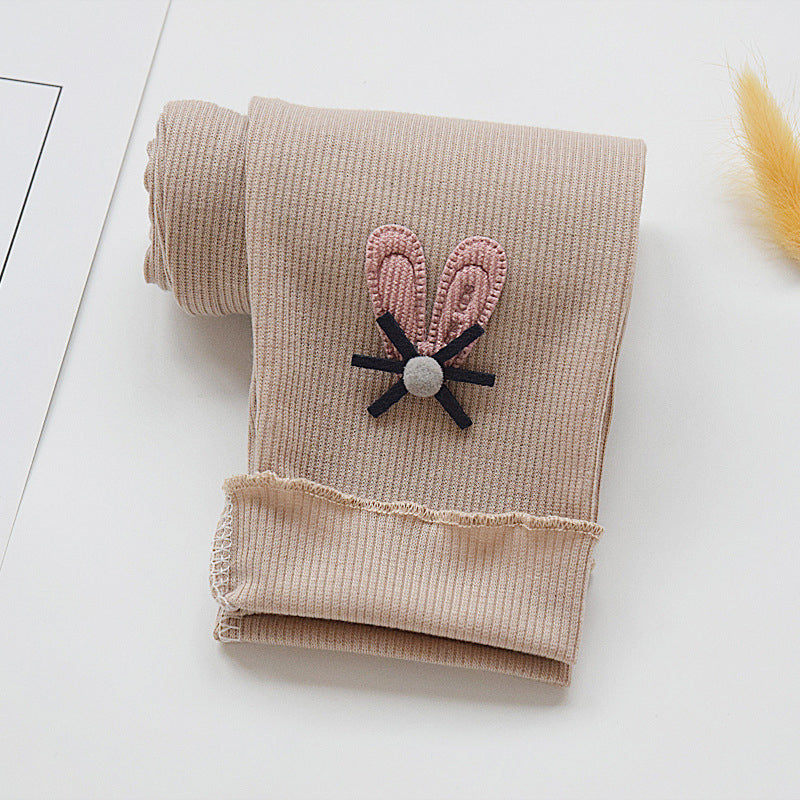 Cute Leggings with Rabbit Logo Design