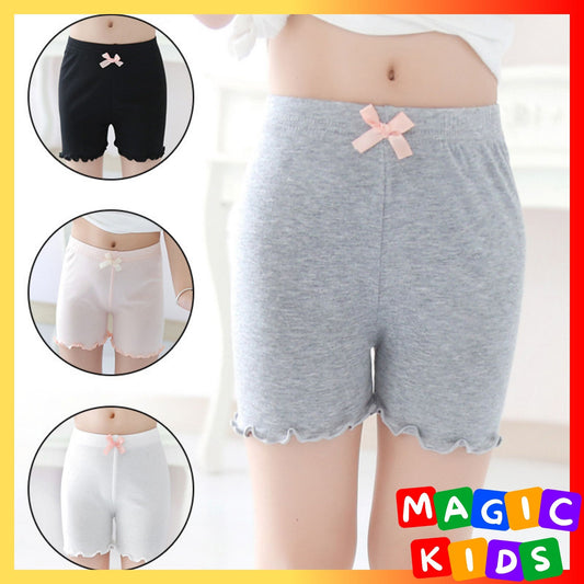 Kids Dance Shorts Bike Short Breathable and Safety Man-made Cotton Under Dress Short for Girls 3-12Y