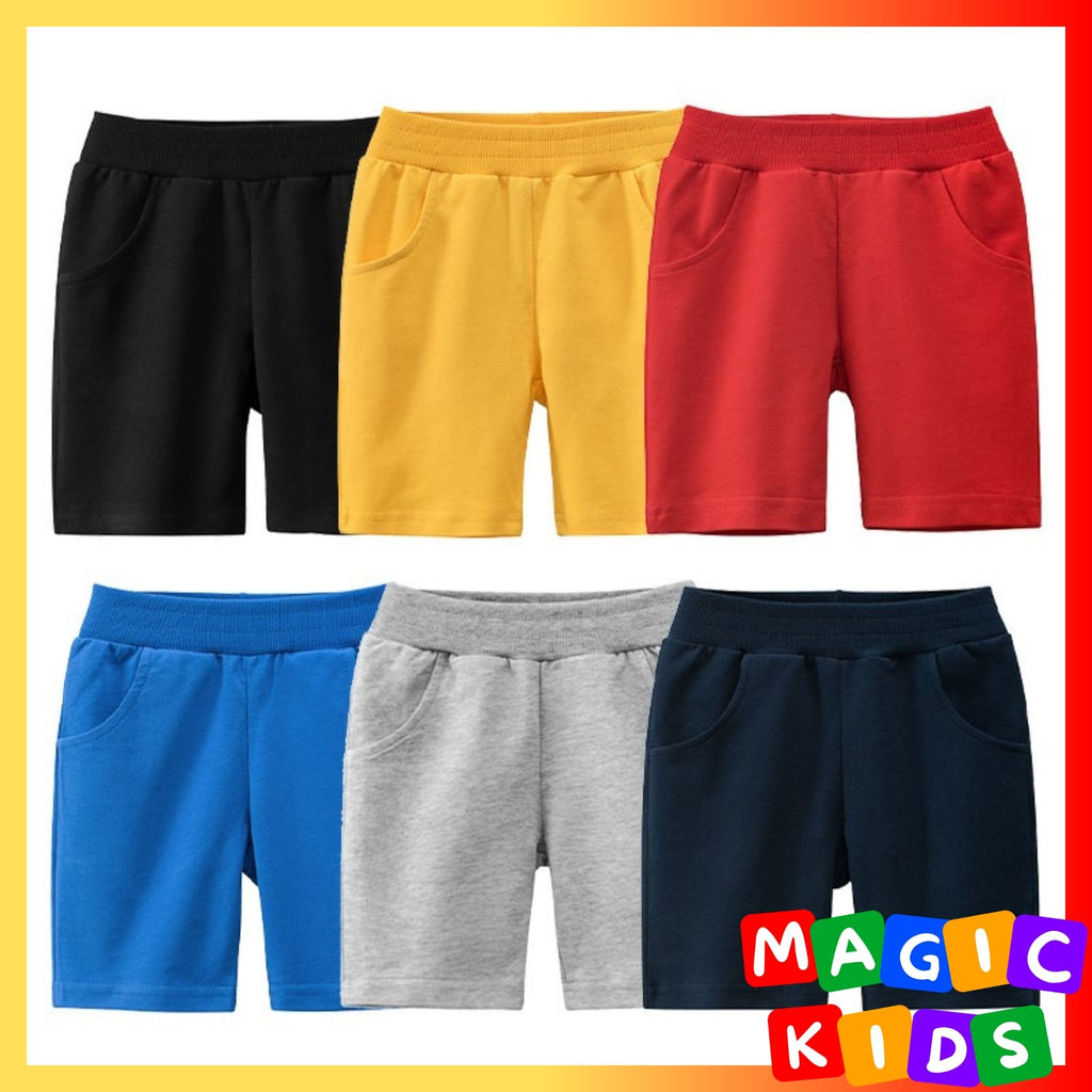 Kids Pants Summer Breathable Cotton Beach Sports Pants Plain Pants Baby Clothing for Boys 1-9Y